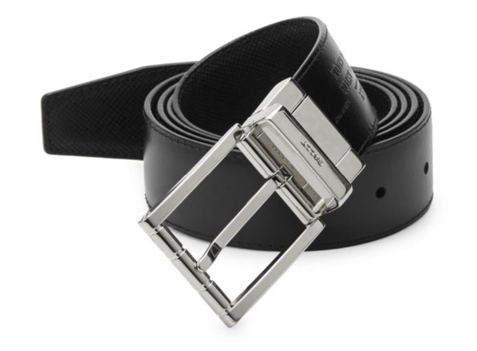 NIB $295 Bally Men's Astor Reversible  Double Sided Leather Belt 31"-35"