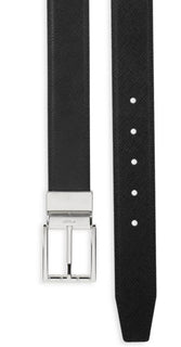 Neu 295 $ Bally Astor Reversibler doppelseitiger Ledergürtel für Herren 41"-45" 