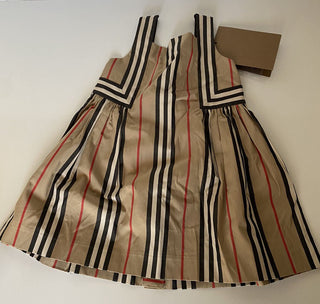 Neu mit Etikett: 270 $ Burberry Baby-Mädchen-Astrid-Streifenkleid, 18 Monate