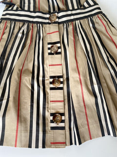 Neu mit Etikett: 270 $ Burberry Baby-Mädchen-Astrid-Streifenkleid, 18 Monate