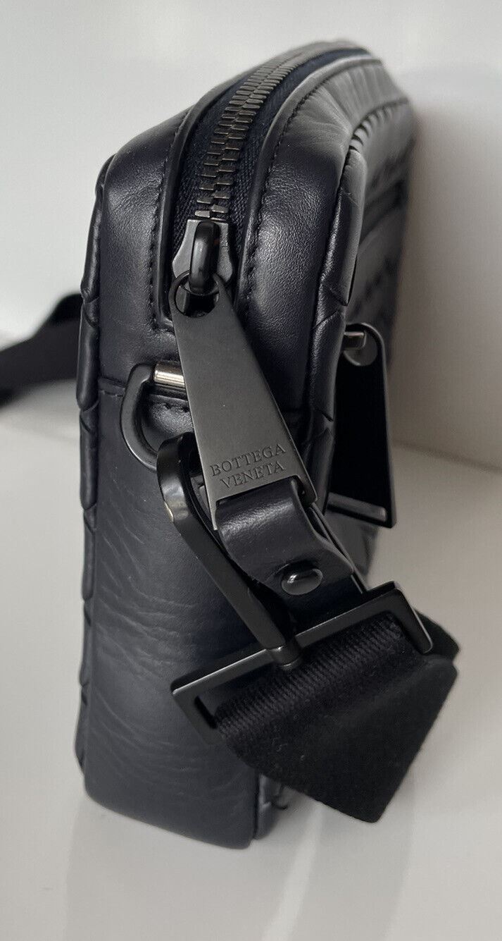 Bottega Veneta Black Intrecciato Crossbody Bag Made in Italy