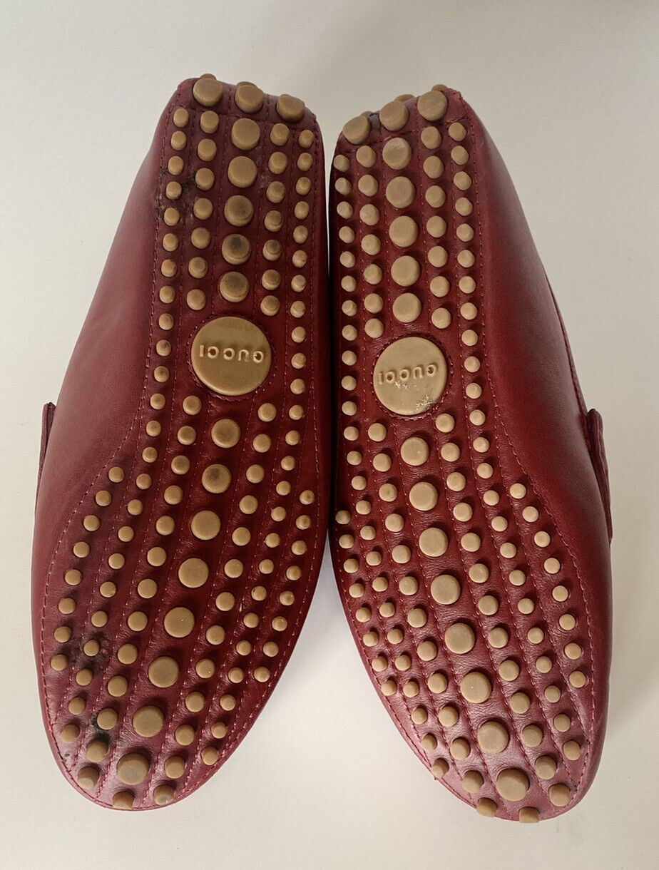 Мужские кожаные лоферы Gucci для водителей Horsebit, красные 9,5 США (9 Gucci) 109063 