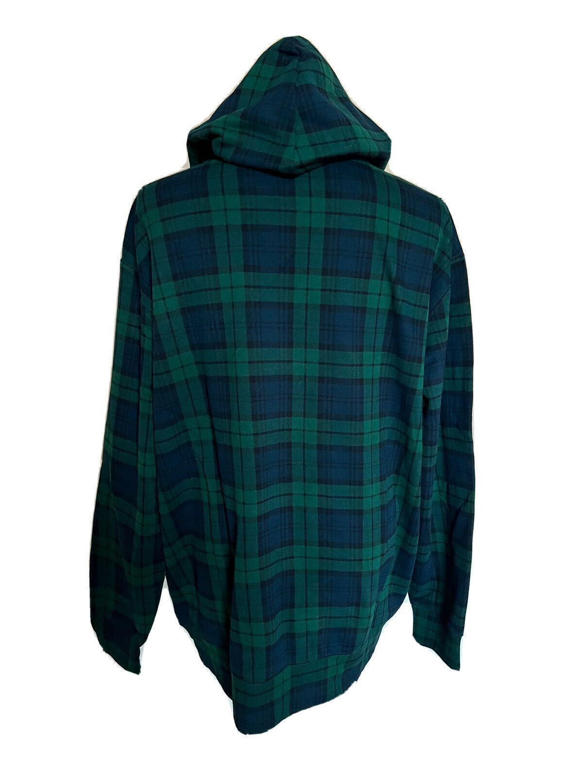 New $228 Polo Ralph Lauren Long Sleeve Bear Sweater with Hoodie Green 2XLT/2TGL
