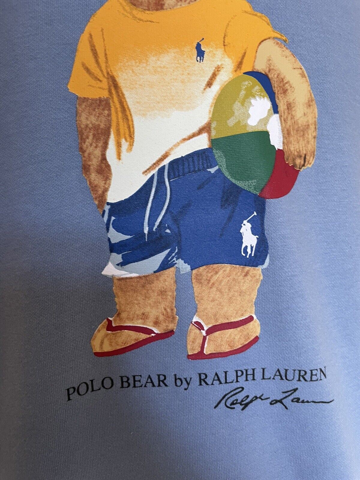Neu für 188 $ Polo Ralph Lauren Langarm-Bärenpullover mit Kapuze Blau XLT/TGL 