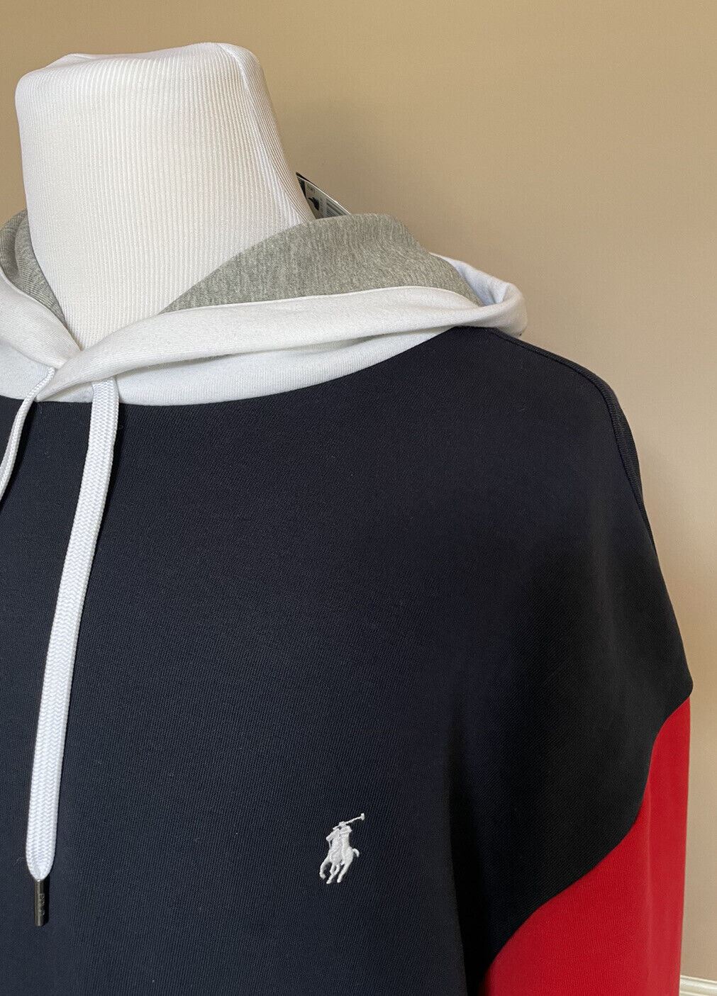 NWT $168 Polo Ralph Lauren Long Sleeve Sweater with Hoodie Navy 3XB/3TG