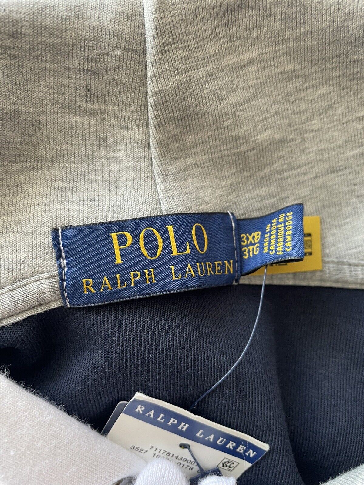 NWT $168 Polo Ralph Lauren Long Sleeve Sweater with Hoodie Navy 3XB/3TG