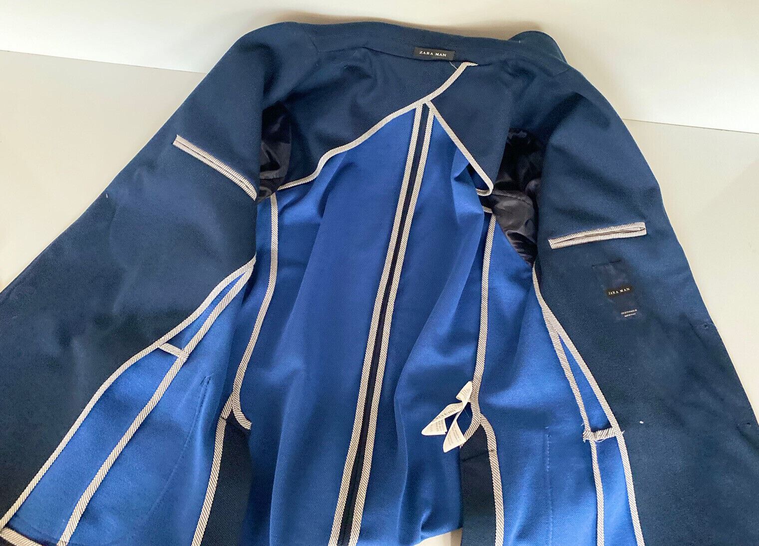 ZARA MAN 100 % Polyester Sportmantel Jacke Größe 40 US (50 Euro) 