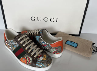 NIB Gucci Herren Donald Duck Sneakers 14,5 US (Gucci 14) Hergestellt in Italien 647950 