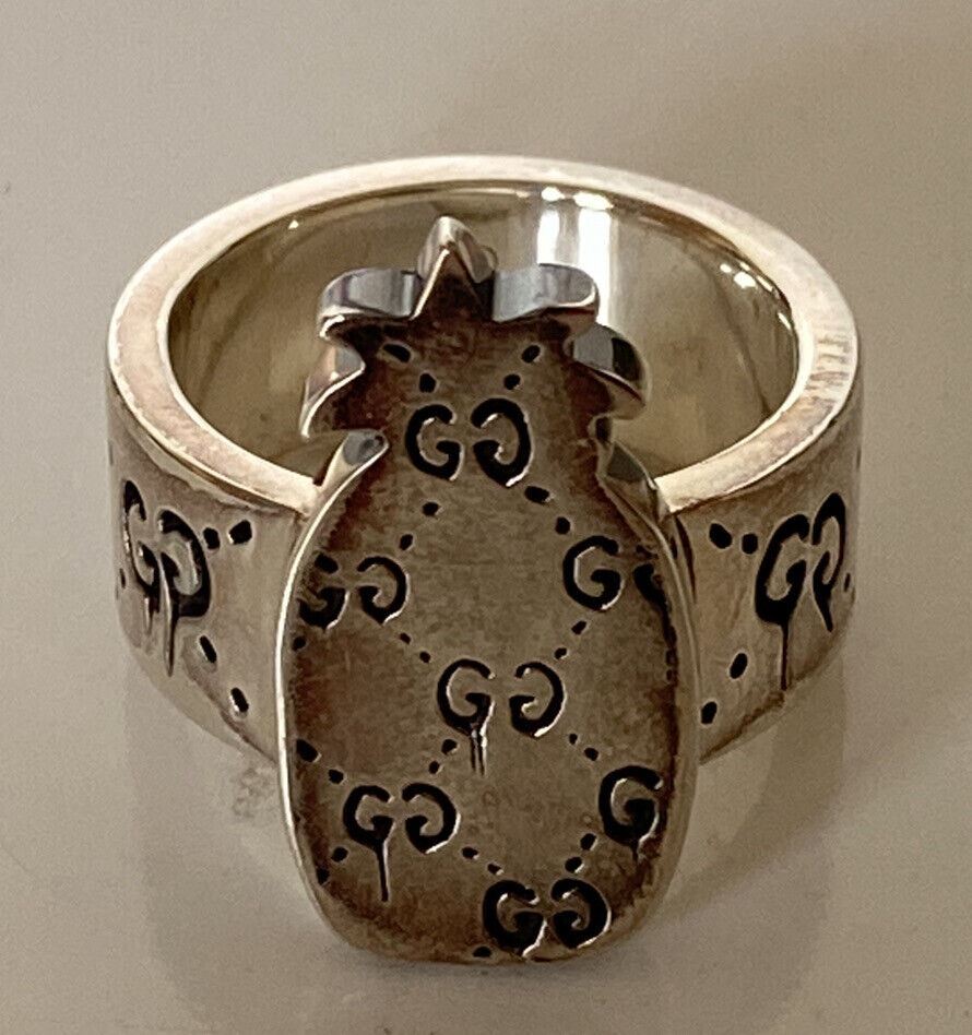Новое кольцо GUCCI GG Pineapple из стерлингового серебра 925 пробы, размер 13 (16,8 мм) 476829 