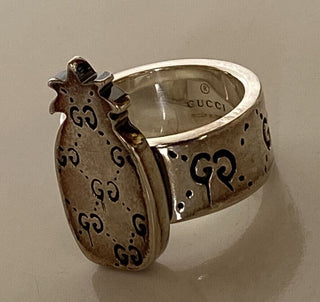 Новое кольцо GUCCI GG Pineapple из стерлингового серебра 925 пробы, размер 13 (16,8 мм) 476829 