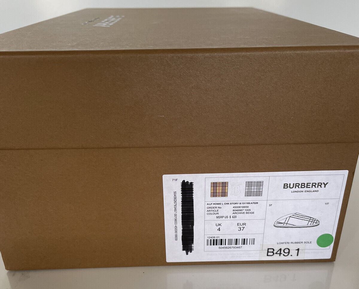 NIB Burberry Women's Archive Beige Mule Sneakers 8 US (38 Euro) 8046987 Italy