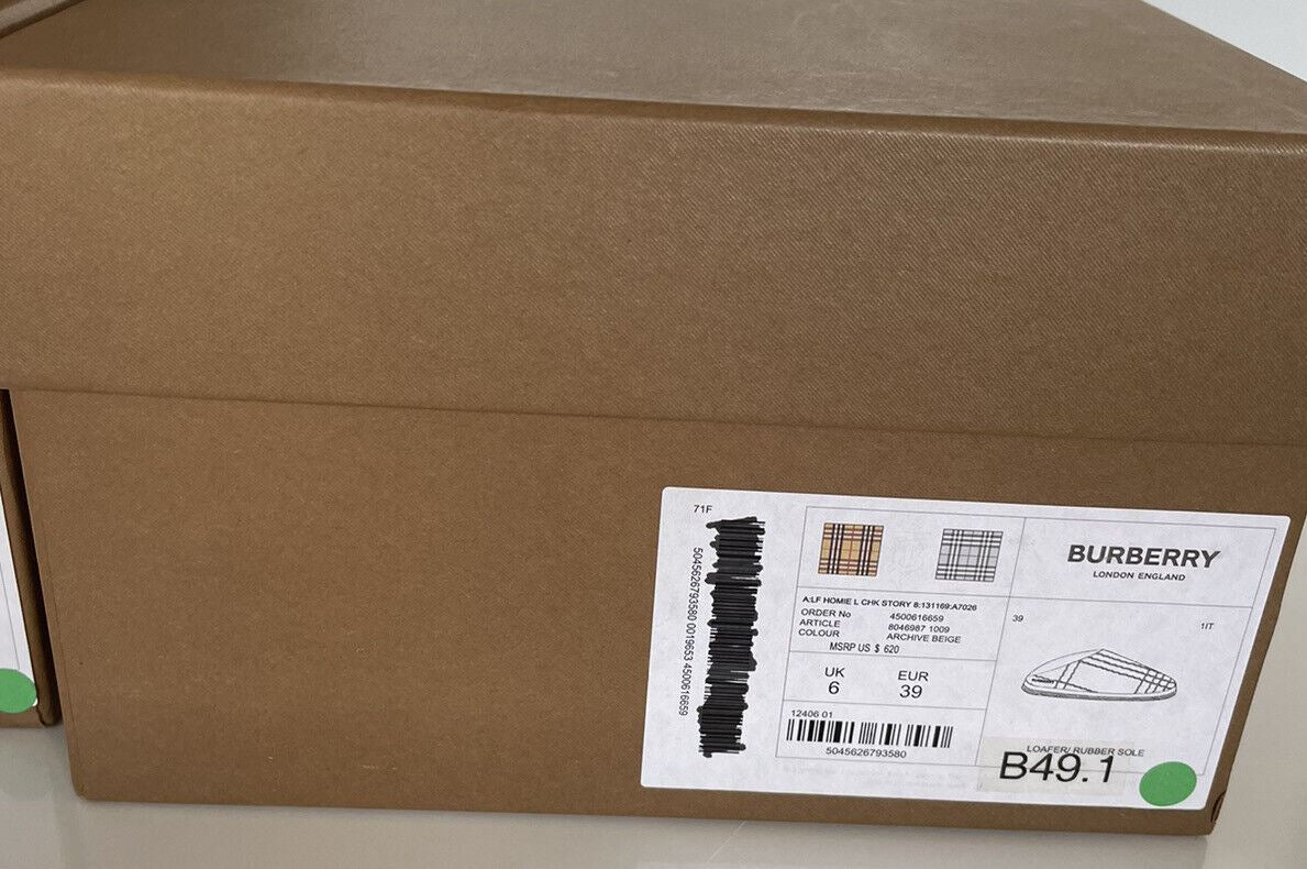 NIB Burberry Damen Archive Beige Mule Sneakers 9 US (39 Euro) 8046987 Italien 