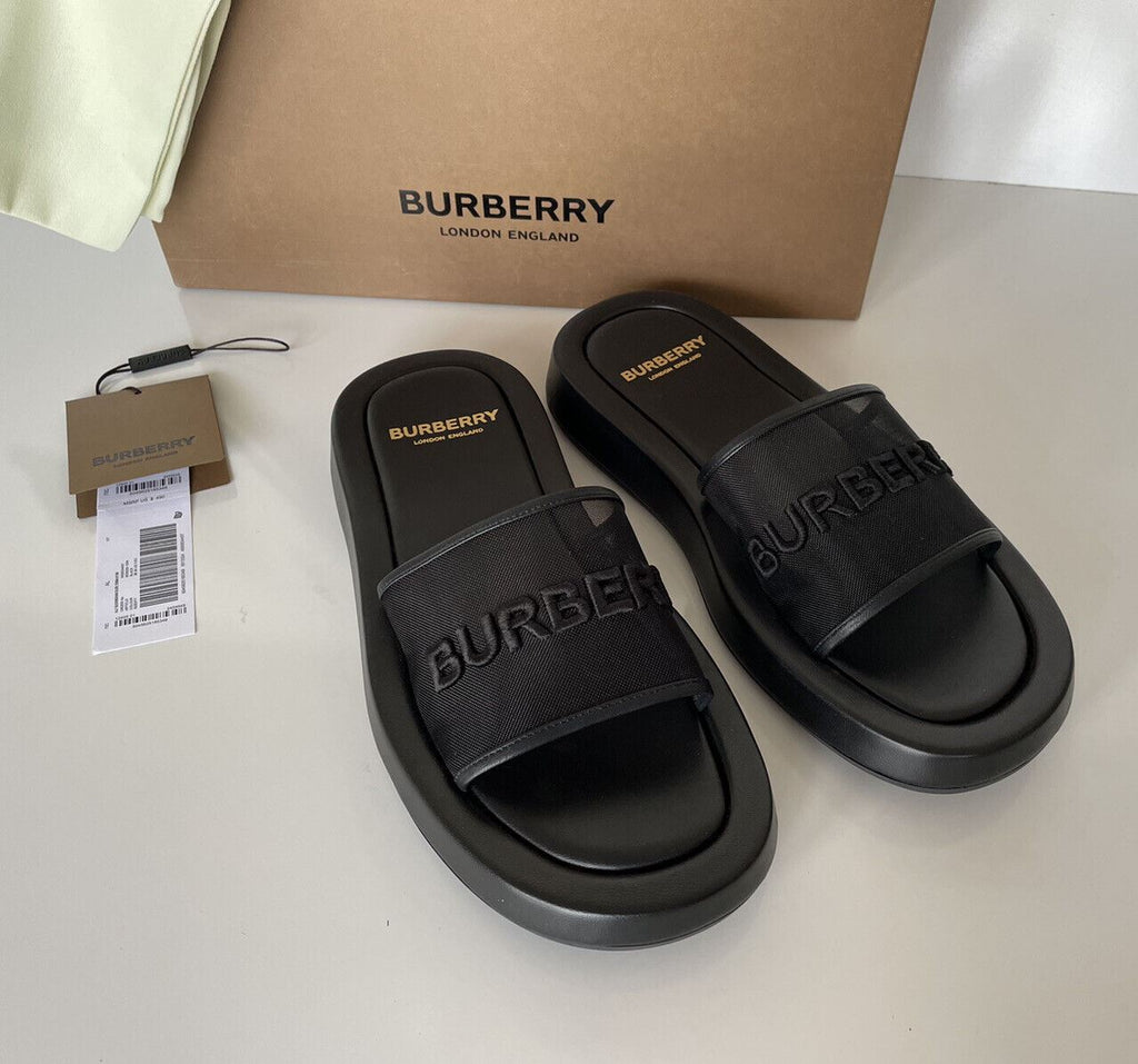 NIB Burberry Damen-Sandalen mit besticktem Mesh-Logo, 8 US (38 Euro) 8039250 