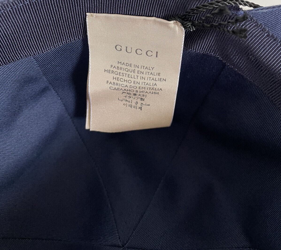 Neu mit Etikett: Gucci Eschatology Baseballkappe, blaue Mütze, mittelgroß, hergestellt in Italien, 656183 