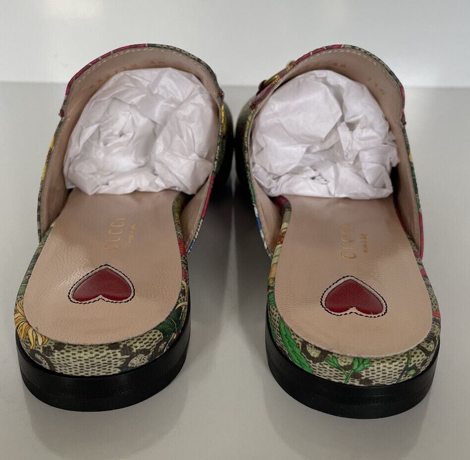 NIB Gucci Women's Horsebit Slip On GG Supreme Floral Sandals 6 US (36 Eu) 432772