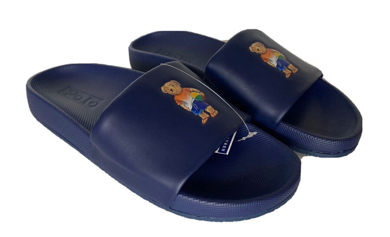Neu Polo Ralph Lauren Cayson Beach Bear Ball Slides Sandalen Blau 12 US (45 Euro) 
