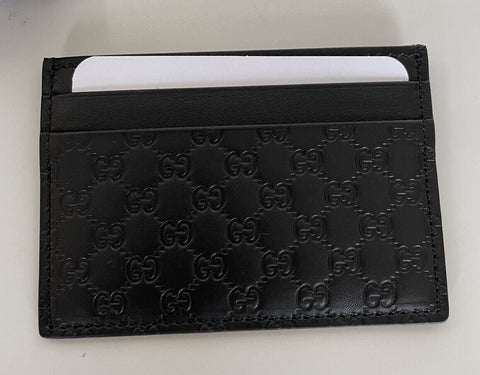NWT Gucci Microguccissima Soft Black Leather Card Case Made in Italy 262837