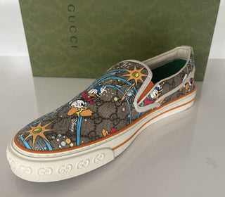 NIB Gucci Herren GG Supreme Donald Duck Sneakers 10,5 US (Gucci 10) Italien 647951 
