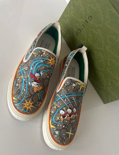 NIB Gucci Herren GG Supreme Donald Duck Sneakers 10,5 US (Gucci 10) Italien 647951 