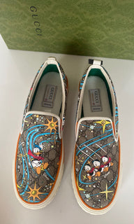 NIB Gucci Herren GG Supreme Donald Duck Sneakers 10,5 US (Gucci 10) Italien 647951 