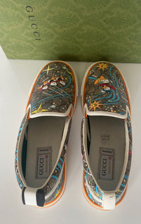 NIB Gucci Herren GG Supreme Donald Duck Sneakers 10,5 US (Gucci 10) Italien 647951 