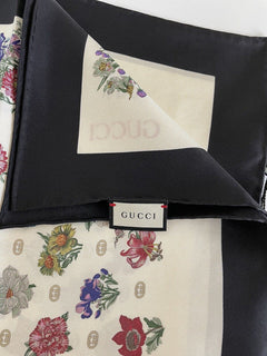 Neu mit Etikett: Gucci Blumen-Seidenschal, Schal, 90 x 90 cm, 633088, hergestellt in Italien 