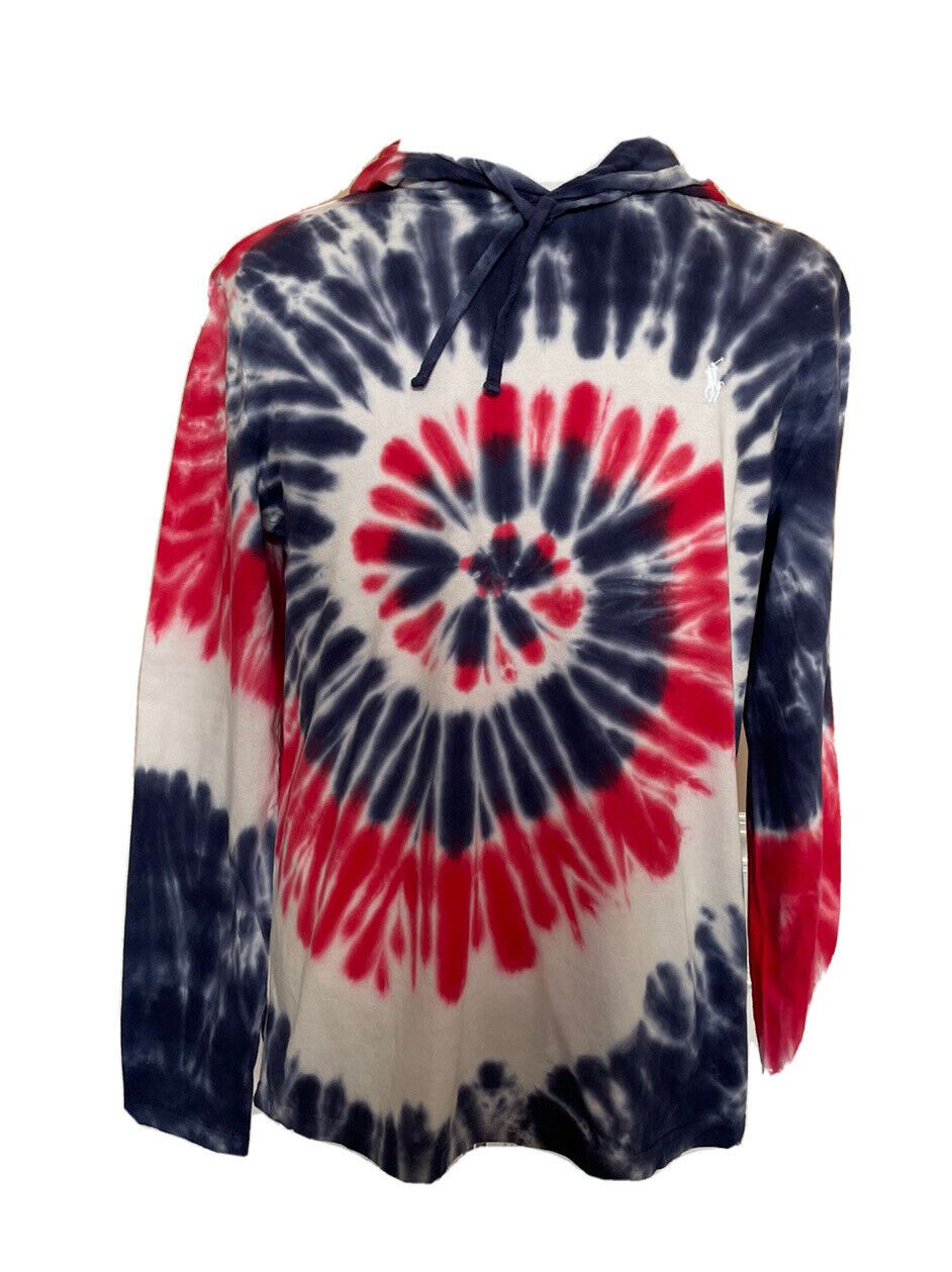 Neu mit Etikett: 79,50 $ Polo Ralph Lauren Mehrfarbiges Langarm-T-Shirt mit Kapuze Medium