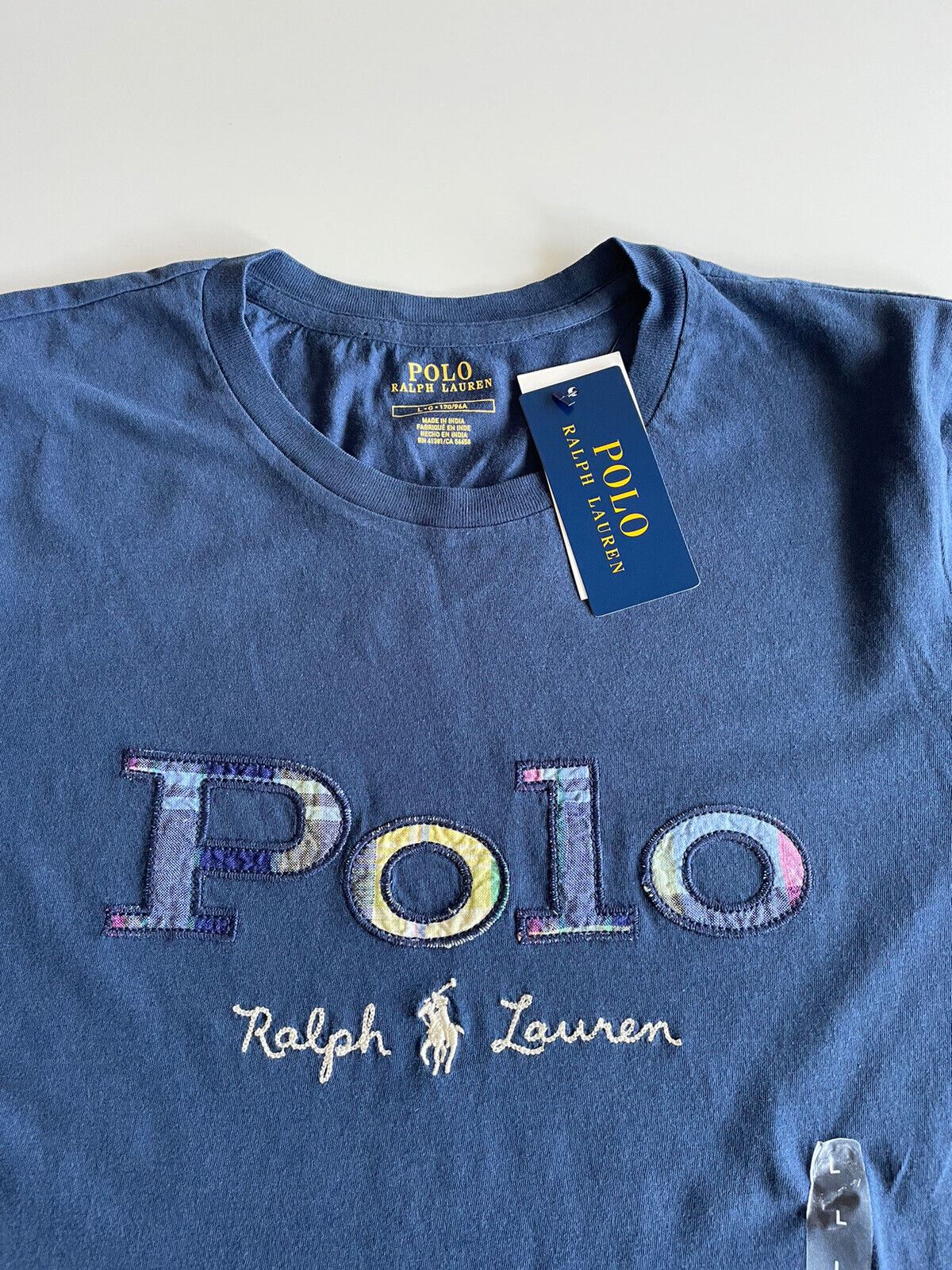 NWT $78 Polo Ralph Lauren Women's Short Sleeve Logo T-shirt Blue Large