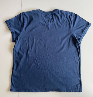 Neu mit Etikett: 78 $ Polo Ralph Lauren Kurzarm-Logo-T-Shirt für Damen in Blau, Größe L 