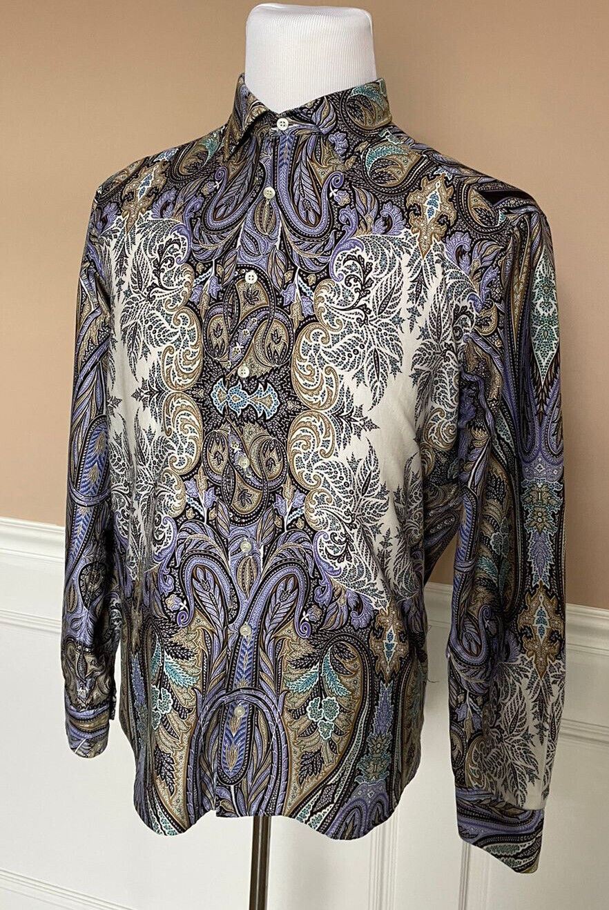 ETRO Men's  Casual Button-up Cotton Shirt Large Made in Italy