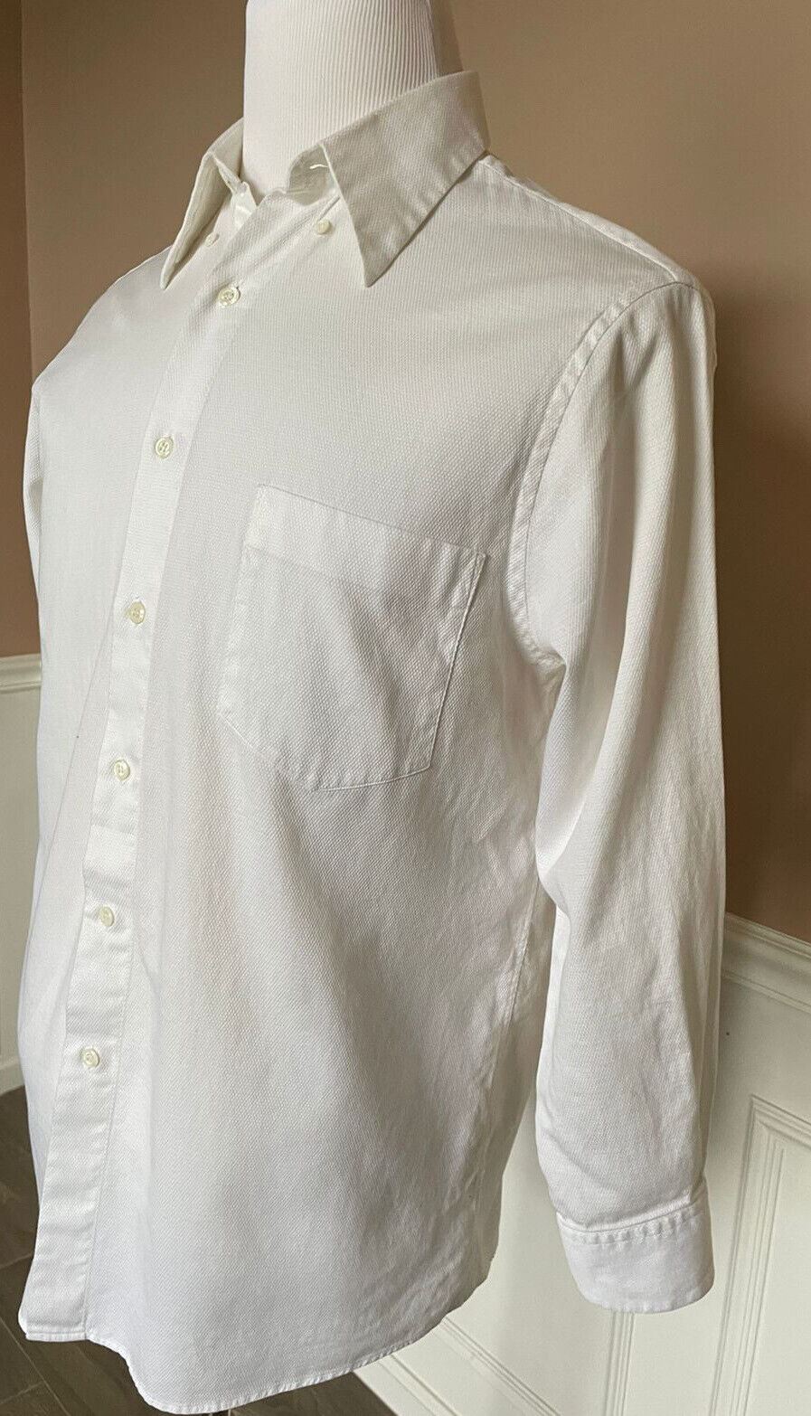 Мужская белая классическая рубашка Hugo Boss среднего размера