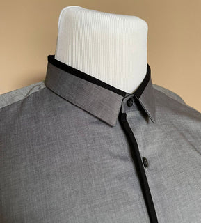 Hugo Boss Men's Slim Fit Cotton Grey Dress Shirt 2XL
