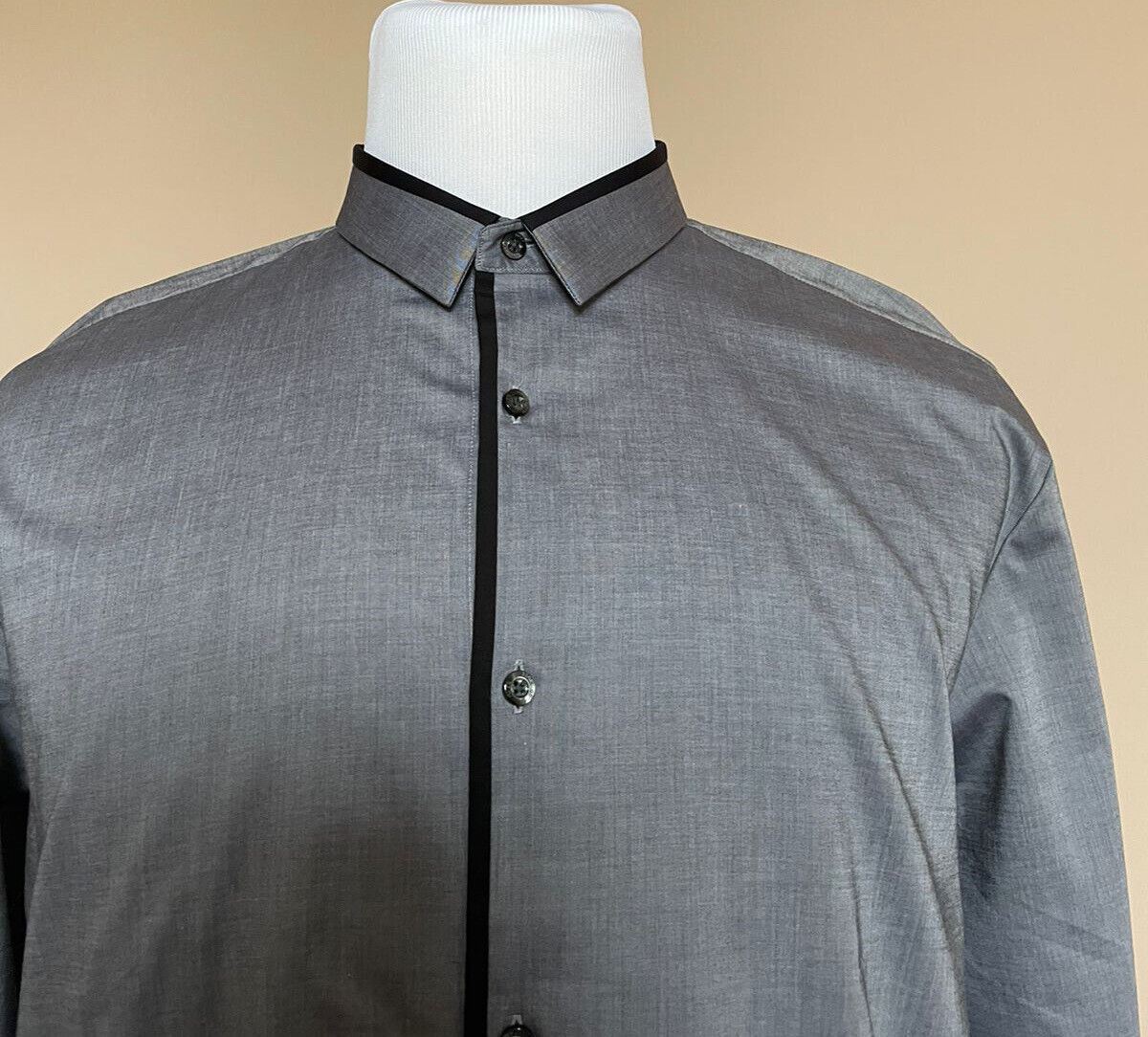 Hugo Boss Men's Slim Fit Cotton Grey Dress Shirt 2XL