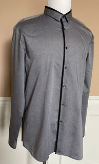 Hugo Boss Men's Slim Fit Cotton Grey Dress Shirt 2XL