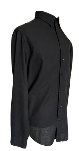 Armani Collezioni Men's Black Dress Shirt Large
