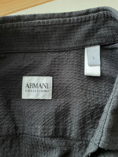 Armani Collezioni Men's Black Dress Shirt Large