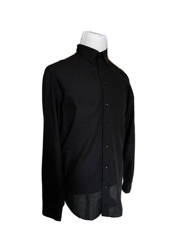 Armani Collezioni Men's Black Dress Shirt Large