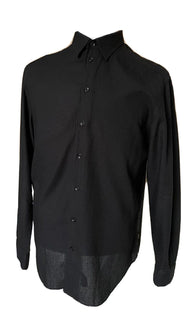 Armani Collezioni Men's Black Dress Shirt Large