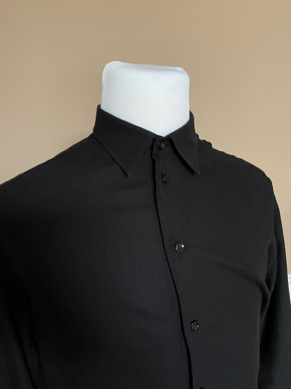 Мужская черная классическая рубашка Armani Collezioni, большая