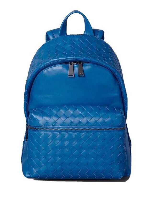 NWT 3200 $ Bottega Veneta Leder Intrecciato Rucksack Blau Hergestellt in Italien 599634 