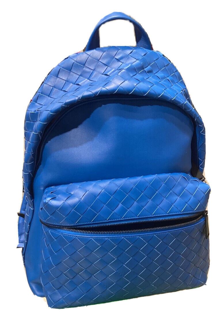 NWT 3200 $ Bottega Veneta Leder Intrecciato Rucksack Blau Hergestellt in Italien 599634 