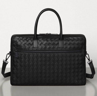 Neu mit Etikett: 3590 $ Bottega Veneta Leder Intrecciato Schwarze Aktentasche Italien 603441