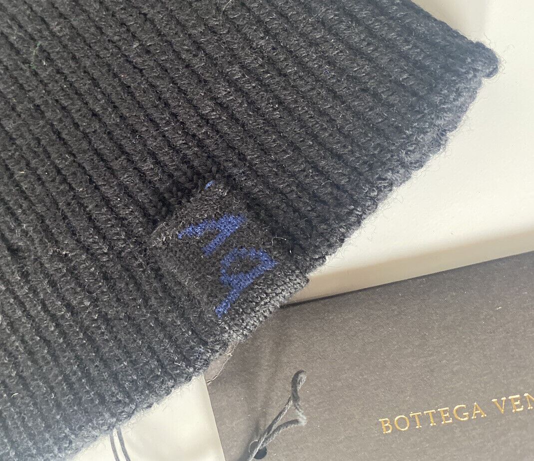 NWT $390 Bottega Veneta 100% Wool Tricot Hat Black Large 608240 Italy
