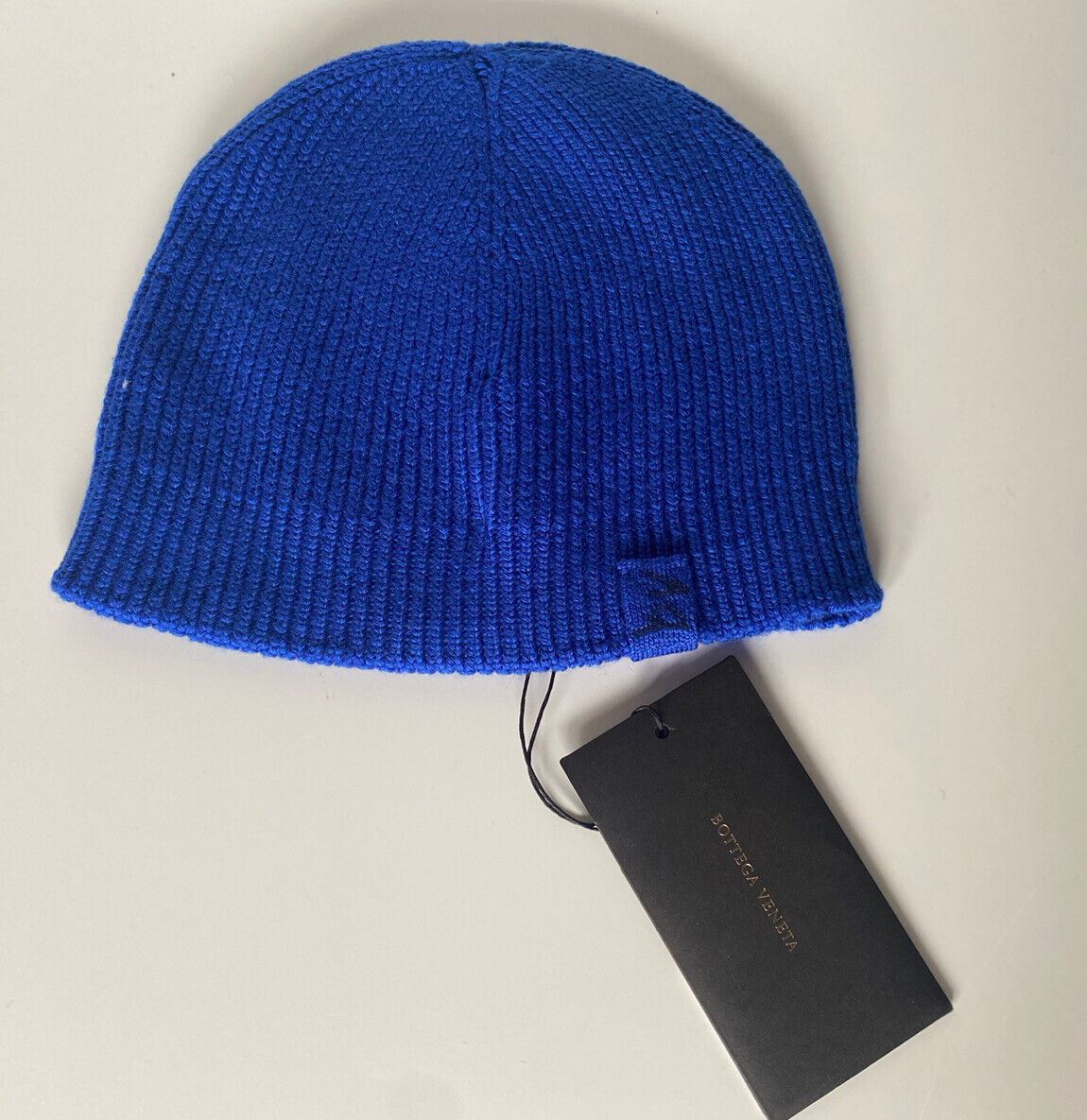 NWT $390 Bottega Veneta 100% Wool Tricot Hat Blue Small 608240 Italy