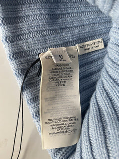 Neu mit Etikett: 350 $ Bottega Veneta Strickmütze aus 100 % Kaschmir Blau Medium 597145 Italien 