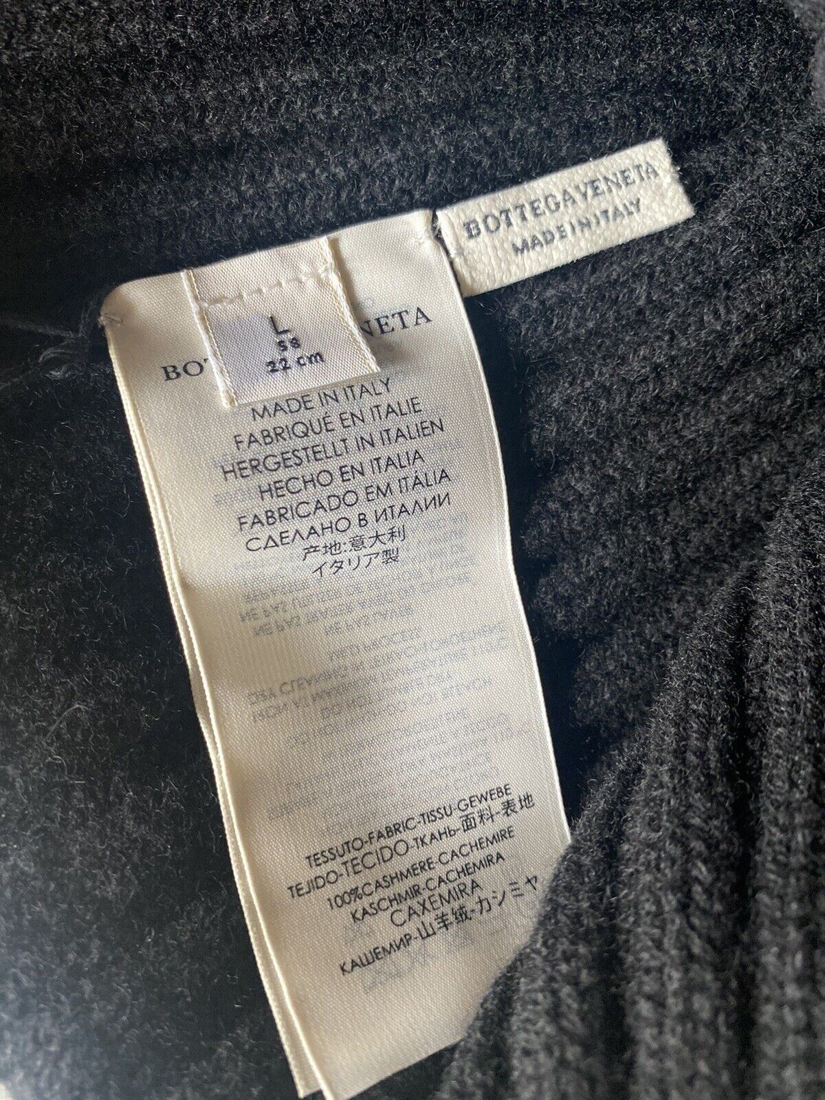 Neu mit Etikett: 350 $ Bottega Veneta Strickmütze aus 100 % Kaschmir, Schwarz, Größe L, 597145, Italien 
