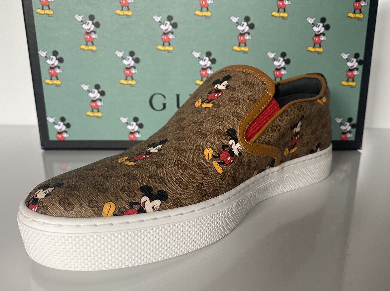 Мужские кроссовки GG Supreme Mickey Mouse NIB Gucci 7,5 США (Gucci 7) Италия 603689 