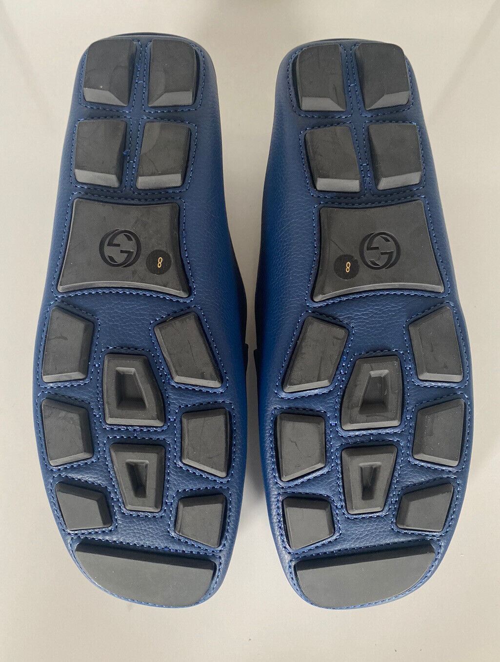 Мужские кожаные туфли для водителей NIB Gucci Horsebit, мокасины синие 8,5 (Gucci 8) 548604 