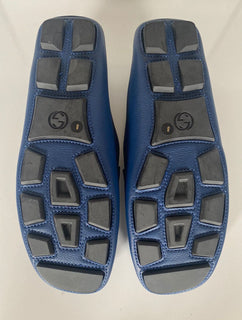 NIB Gucci Herren Horsebit Leder Fahrerschuhe Mokassin Blau 8,5 (Gucci 8) 548604 