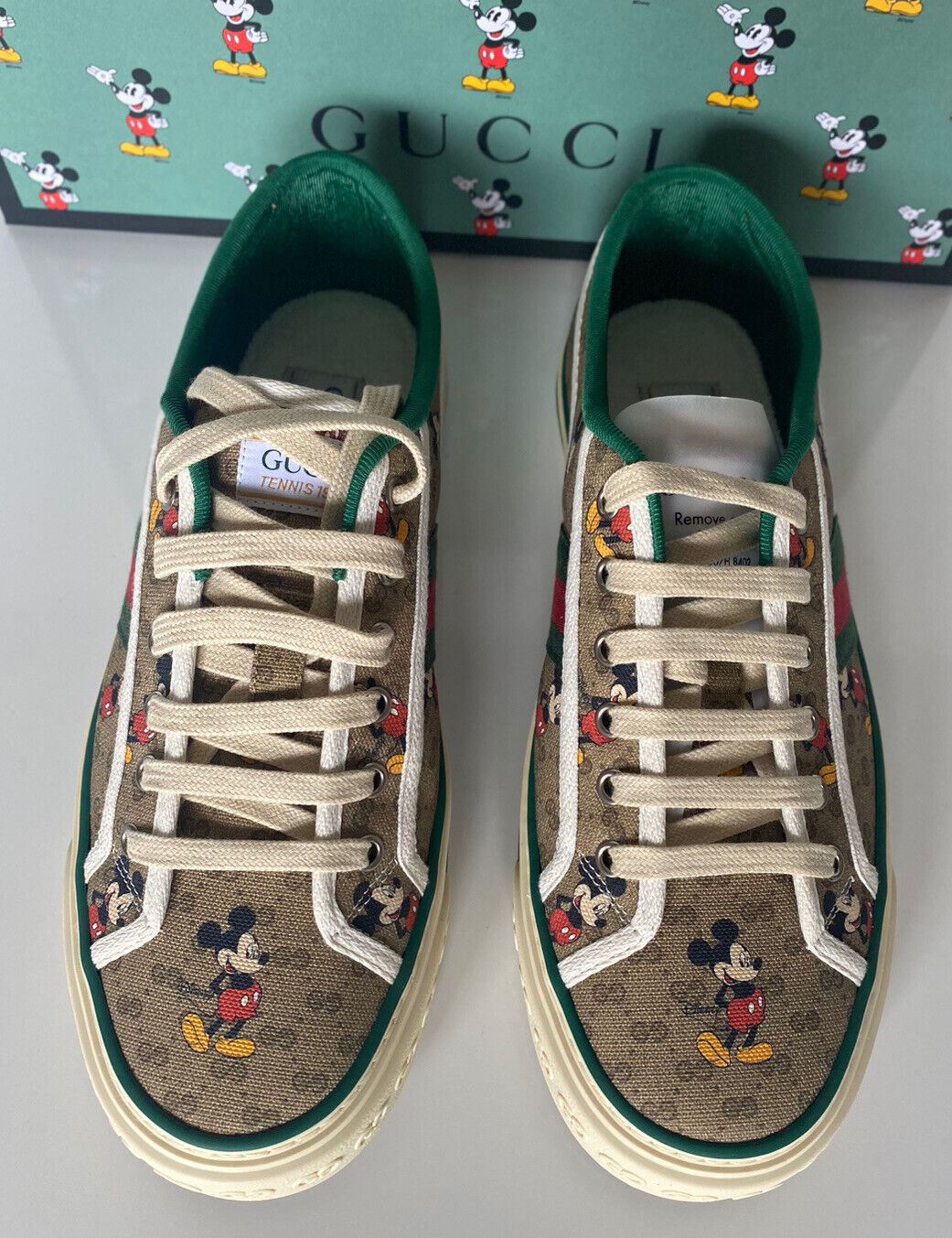 NIB Gucci Men’s Mickey Mouse Sneakers 10.5 US (Gucci 10) Made in Italy 606111